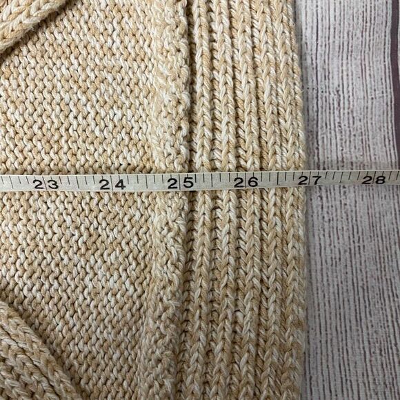 Express women L open front short sleeve knit cardigan beige - Picture 11 of 12